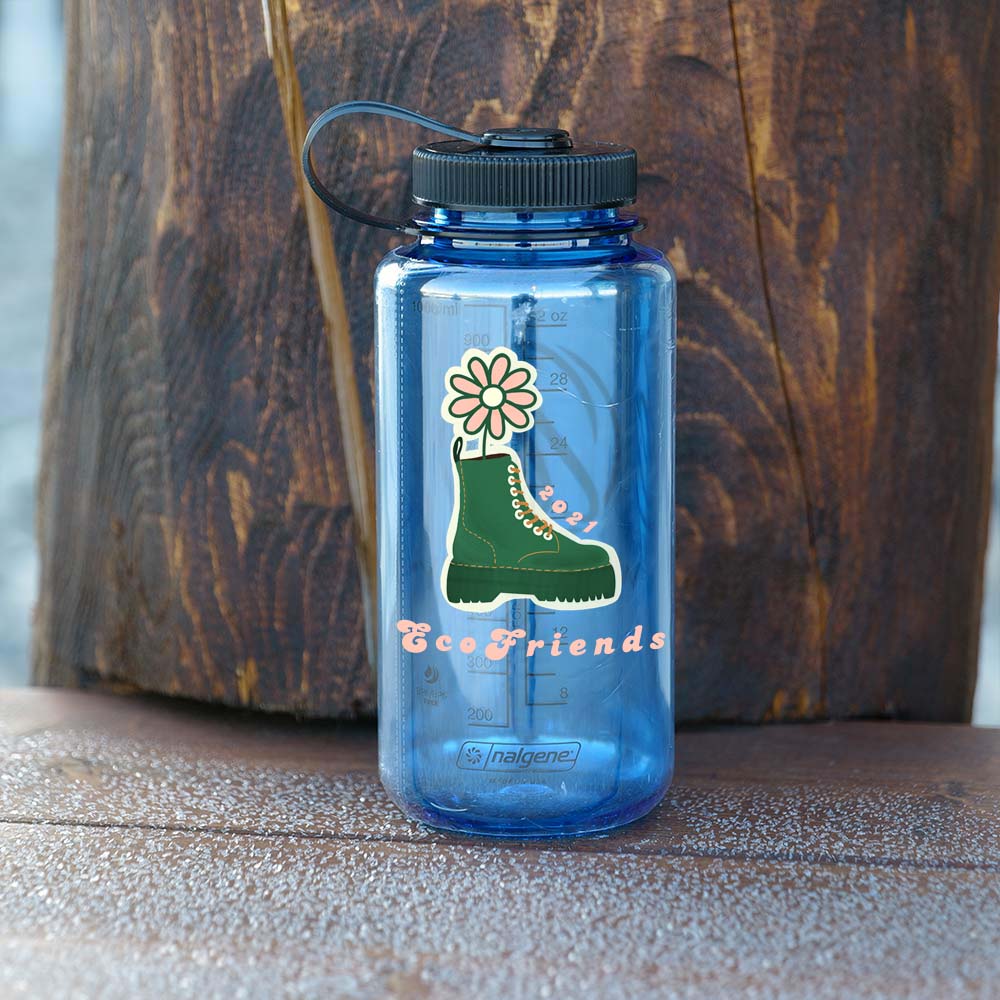 Water bottle with EcoFriends Fest logo